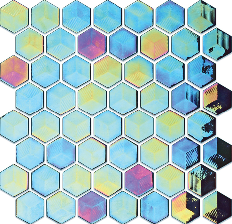 Hexa 3D Turquoise 
