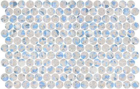 Round Terazzo Blue Blush