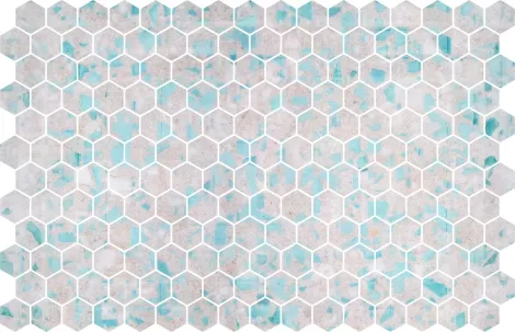 Hexa Terazzo Turquoise Blush
