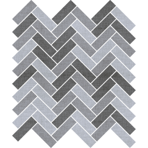 Herringbone Textile Blend Blue Grey