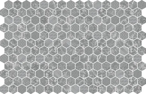 Hexa Grey Marble Deco