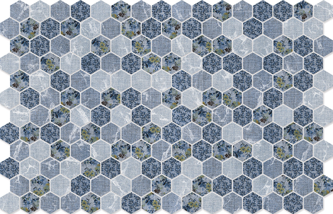 Hexa Textile Deco Blue