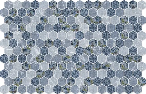 Hexa Textile Deco Blue